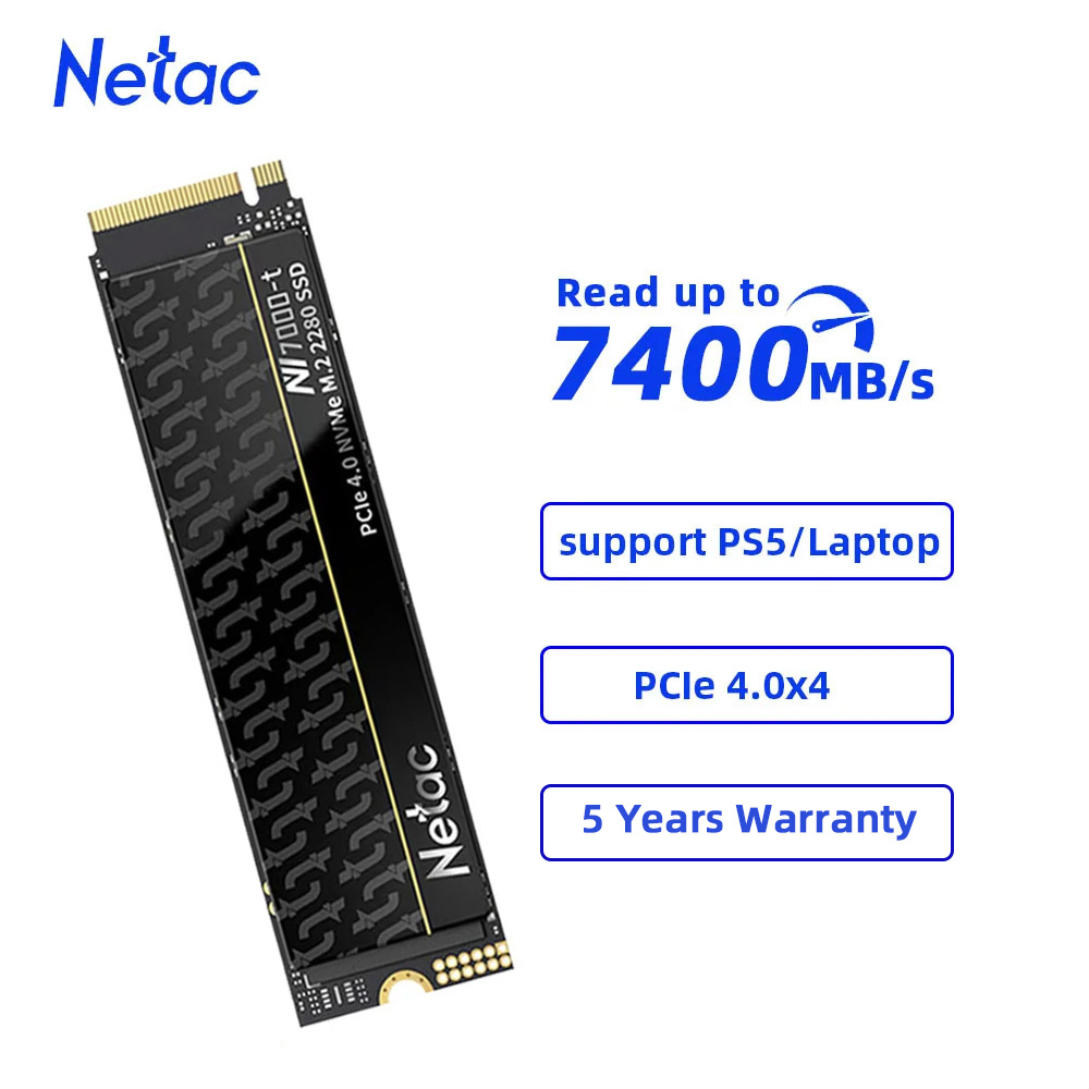Nvme Pcie 5.0 Ssd 4Tb - Netac-Disco rígido interno de estado sólido,