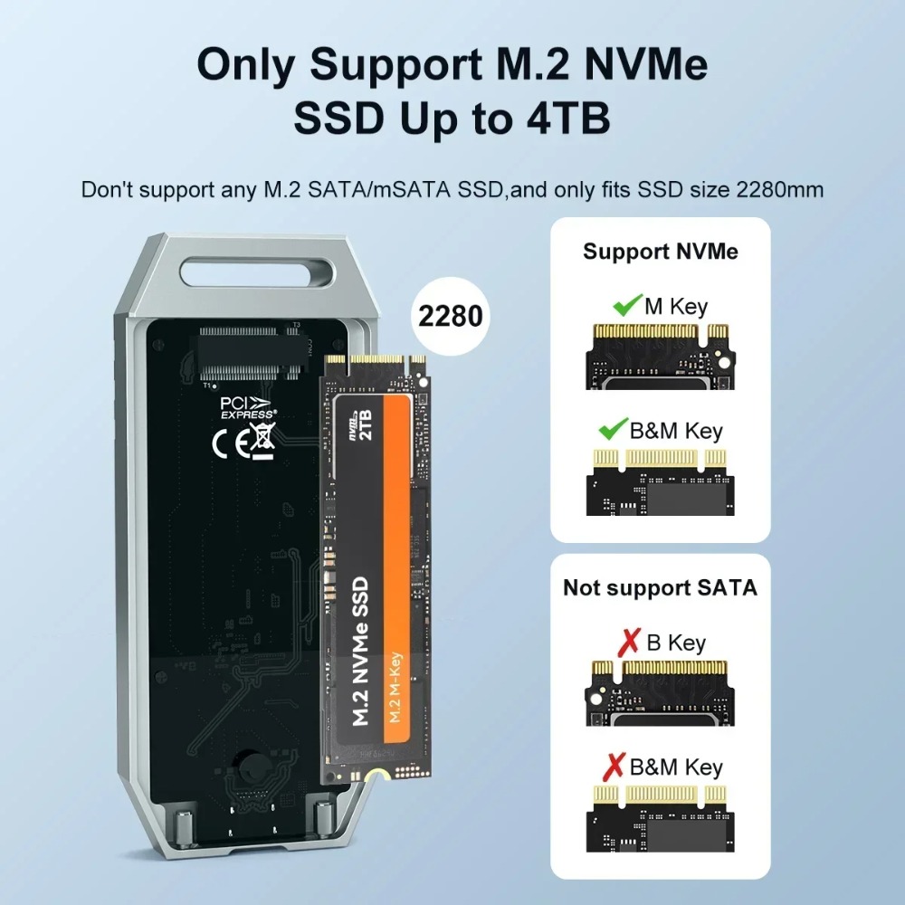 MAIWO-NVMe M.2 SSD Enclosure,  - Usb4 40Gbps External Ssd 8Tb avaliação e preço