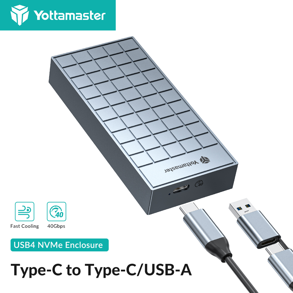 Yottamaster-Caixa do Disco Ríg - Thunderbolt 4 External Ssd 4Tb avaliação e preço