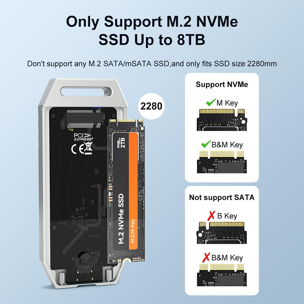 MAIWO-Gabinete SSD NVMe M.2, A - 8Tb M2 Nvme Ssd avaliação e preço